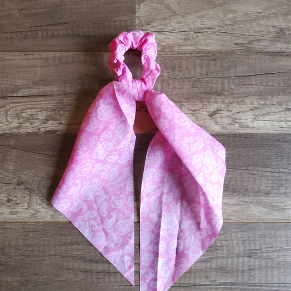 NEW Paisley Hair Ribbon Scrunchie